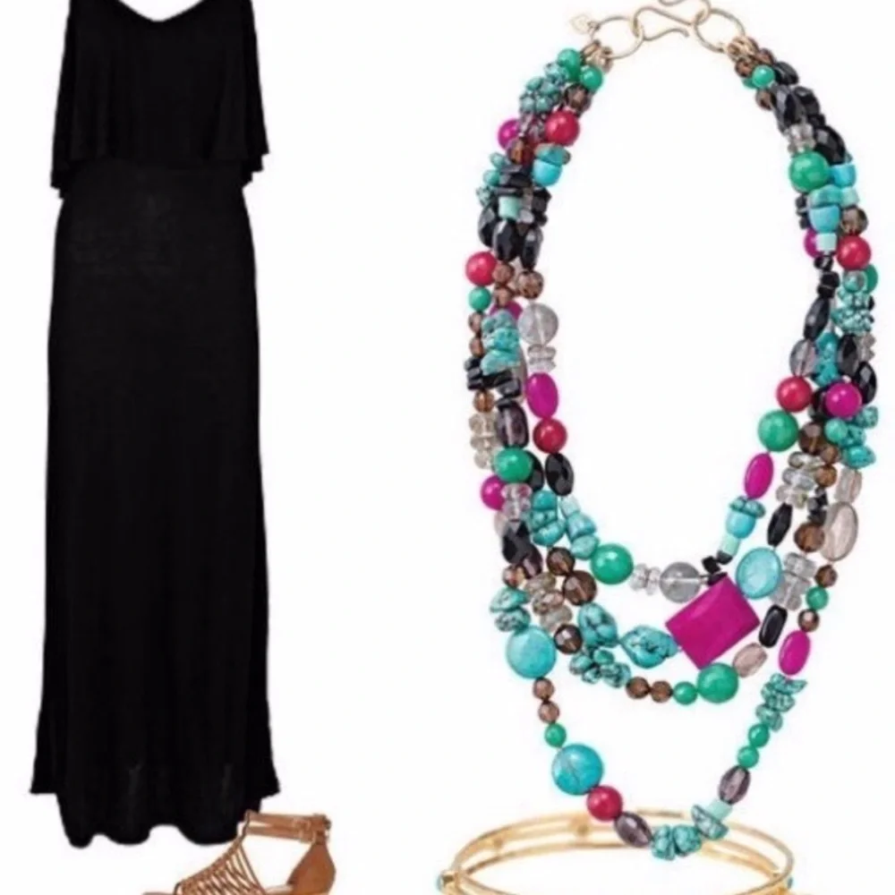 Stella & Dot | Stunning Retired Hand-beaded Versatile 'Carnival' Necklace - Picture 14 of 16